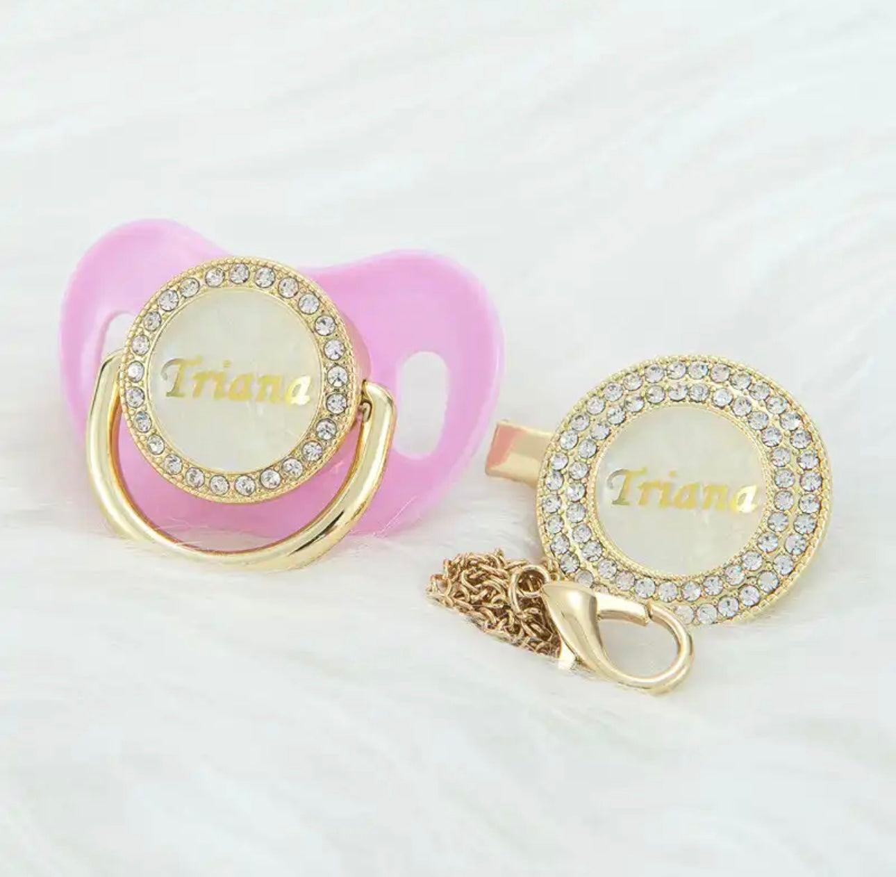 Custom Luxury Pacifiers W/ Clip