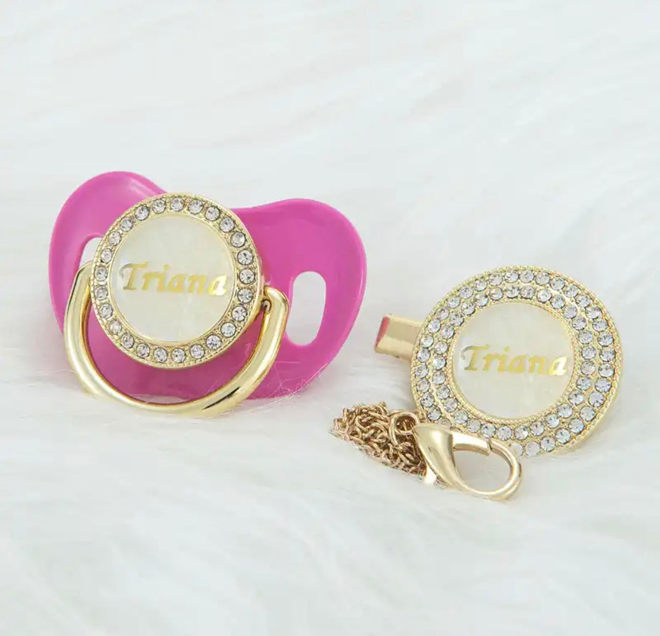 Custom Luxury Pacifiers W/ Clip